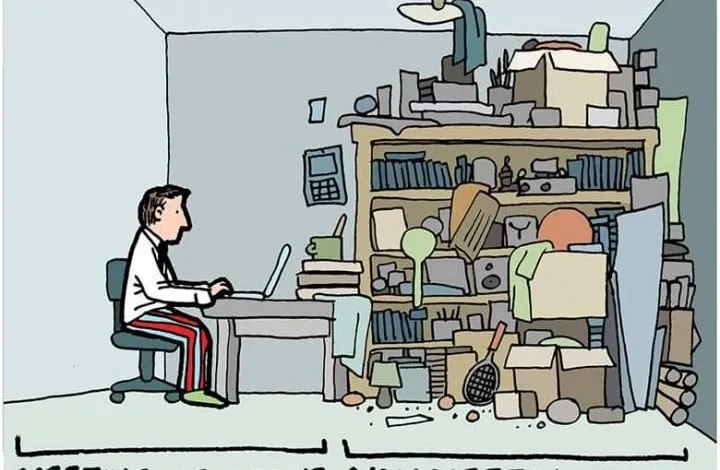 Karikatür: Evden Çalışmak