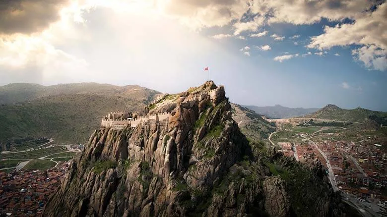 Halil Bekar DJI drone ile Afyon Kalesi'ni görüntüledi.