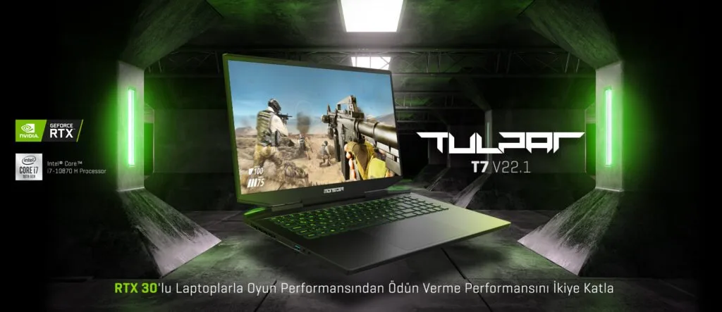 NVIDIA GeForce RTX™30 Serisi Ekran Kartlı Tulpar Notebooklar Sahiplerini Bekliyor!